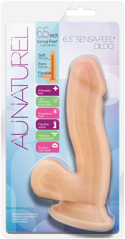 6.5" Sensa Feel Dildo - Aunaturel - Blush Novelties