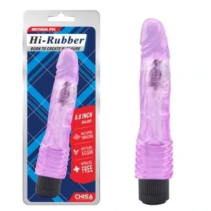 Hi-Rubber - 8.8 Inch Dildo - Purple