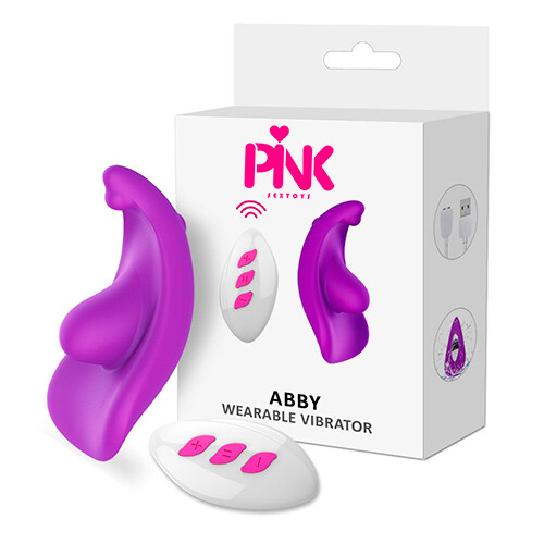 Abby Remote Wearable Vibrator - PINK Sextoys