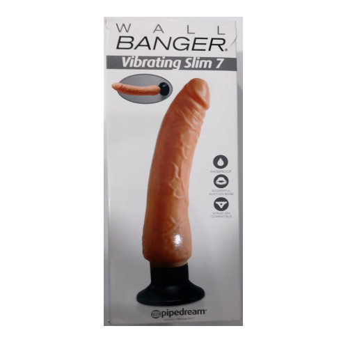 Vibrating Slim 7" Wall Banger - Pipedream - Flesh