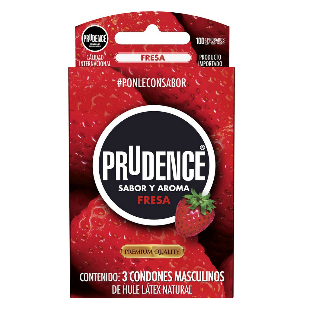 Condón Prudence caja c/3 Fresa