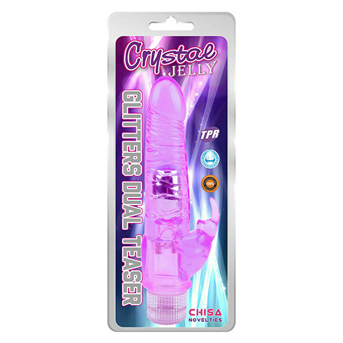 Glitters Dual Teaser - Crystal Jelly - Chisa Novelties