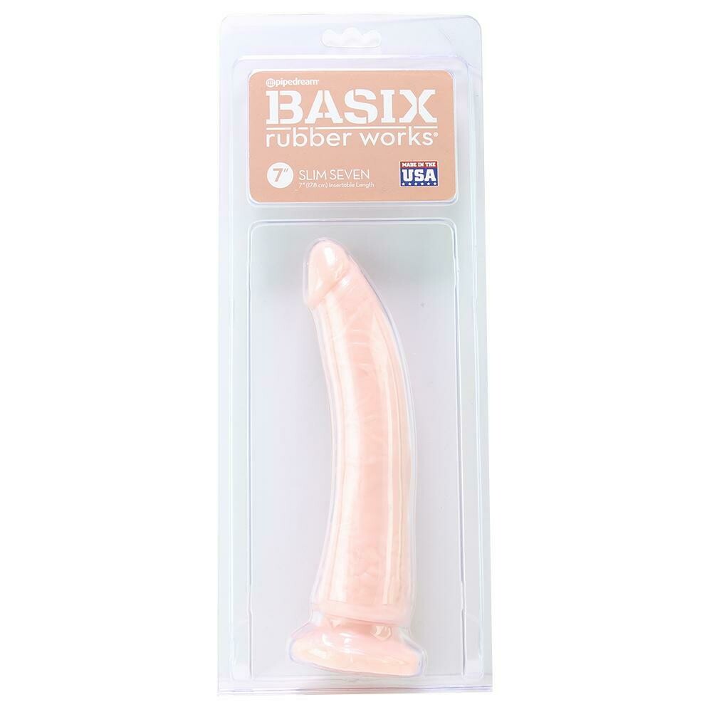 Basix Rubber Works 7" - Slim - Pipedram - Flesh