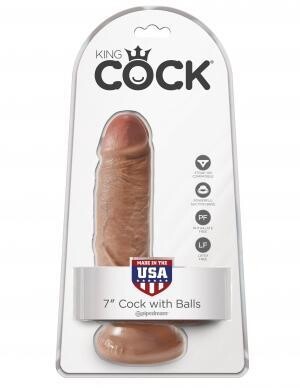 [PD5506-22] King Cock 7 Cock W / Balls Tan