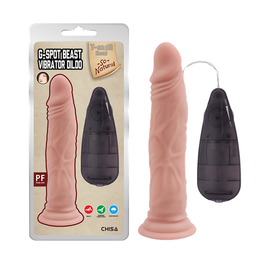 [CN-101831107] G-Spot Beast Vibrator Dildo - T-skin Real - Chisa - flesh