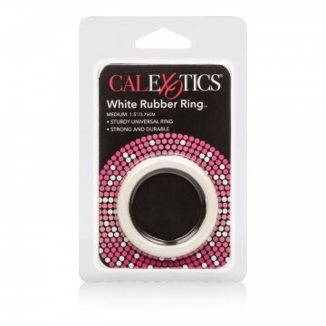 [SE-1405-09-2] White Rubber Ring - Medium - Calexotics